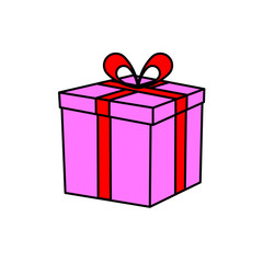 Gift box with ribbon