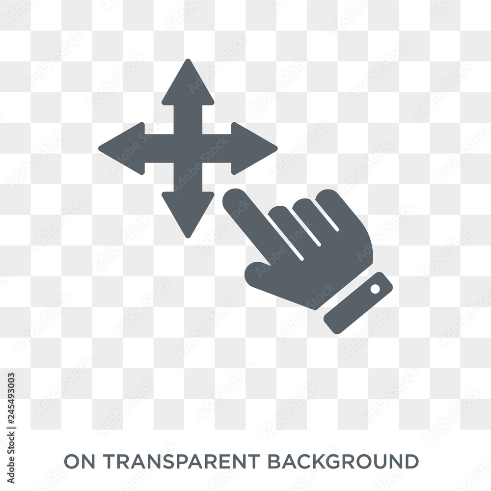 Poster move icon. move design concept from collection. simple element vector illustration on transparent ba