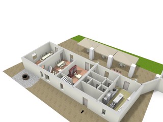 Color floor plan for marketing