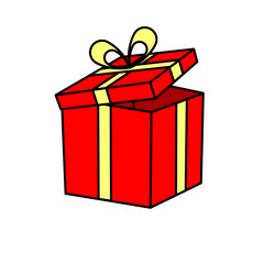 Gift box with ribbon