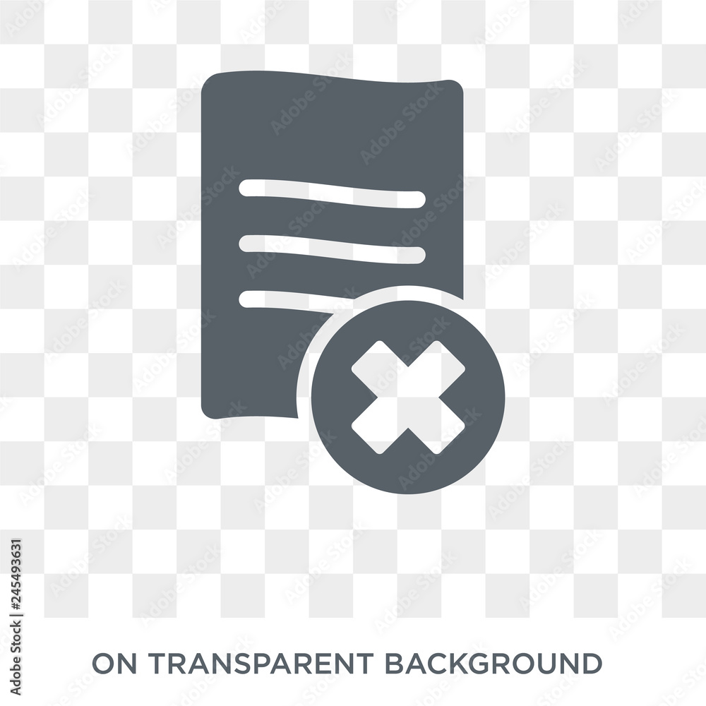 Poster cancel icon. cancel design concept from collection. simple element vector illustration on transparen