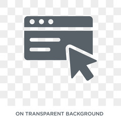 Browser icon. Browser design concept from  collection. Simple element vector illustration on transparent background.