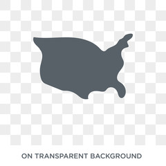 United states icon. Trendy flat vector United states icon on transparent background from United States of America collection. High quality filled United states symbol use for web and mobile