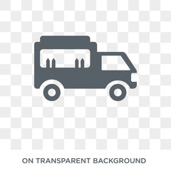 Food truck icon. Trendy flat vector Food truck icon on transparent background from United States of America collection. High quality filled Food truck symbol use for web and mobile