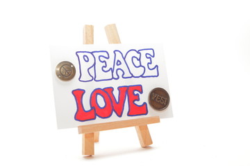 Make Love Not War and other hippie symbols