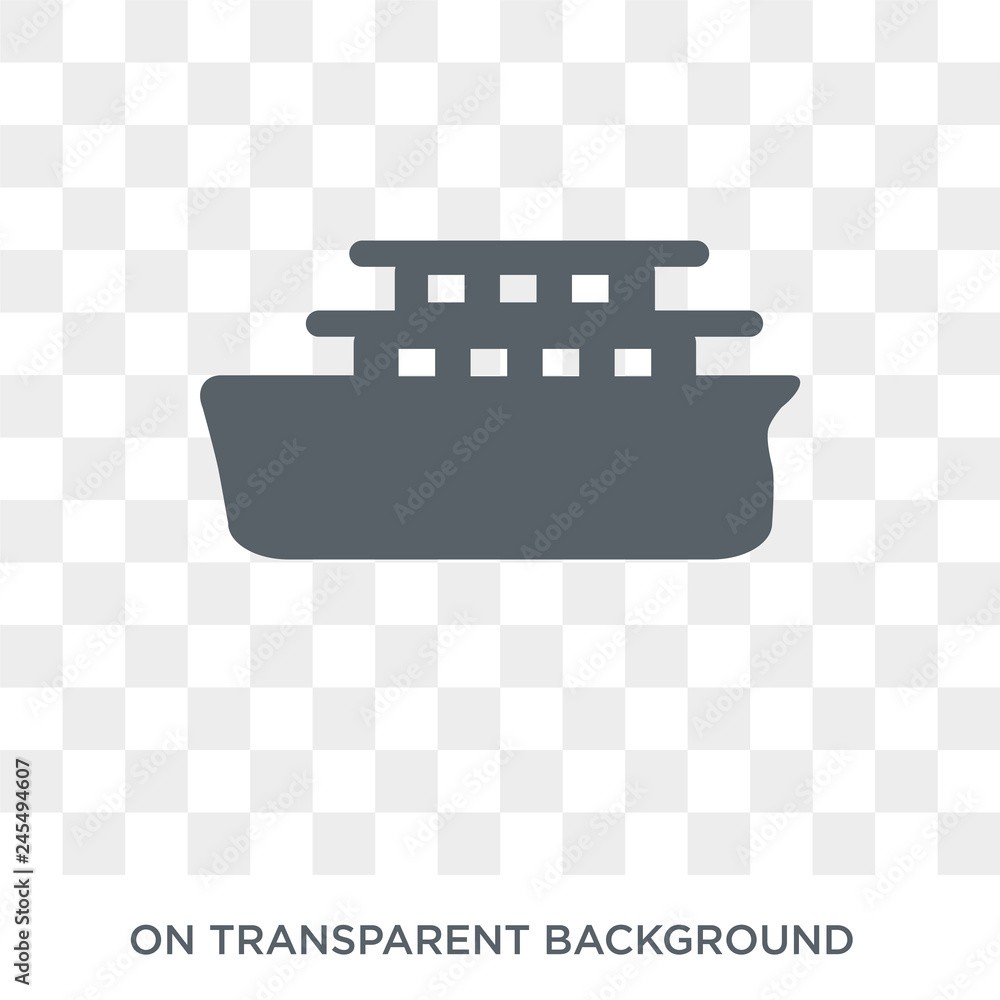 Poster ship icon. ship design concept from collection. simple element vector illustration on transparent ba