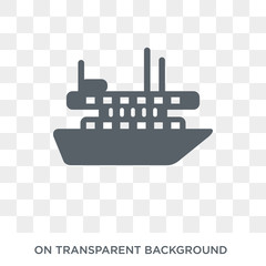 Obraz premium paddlewheeler icon. paddlewheeler design concept from Transportation collection. Simple element vector illustration on transparent background.