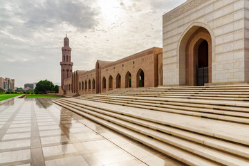 Fototapeta na wymiar Scenic view of the Sultan Qaboos Grand Mosque, Muscat, Oman