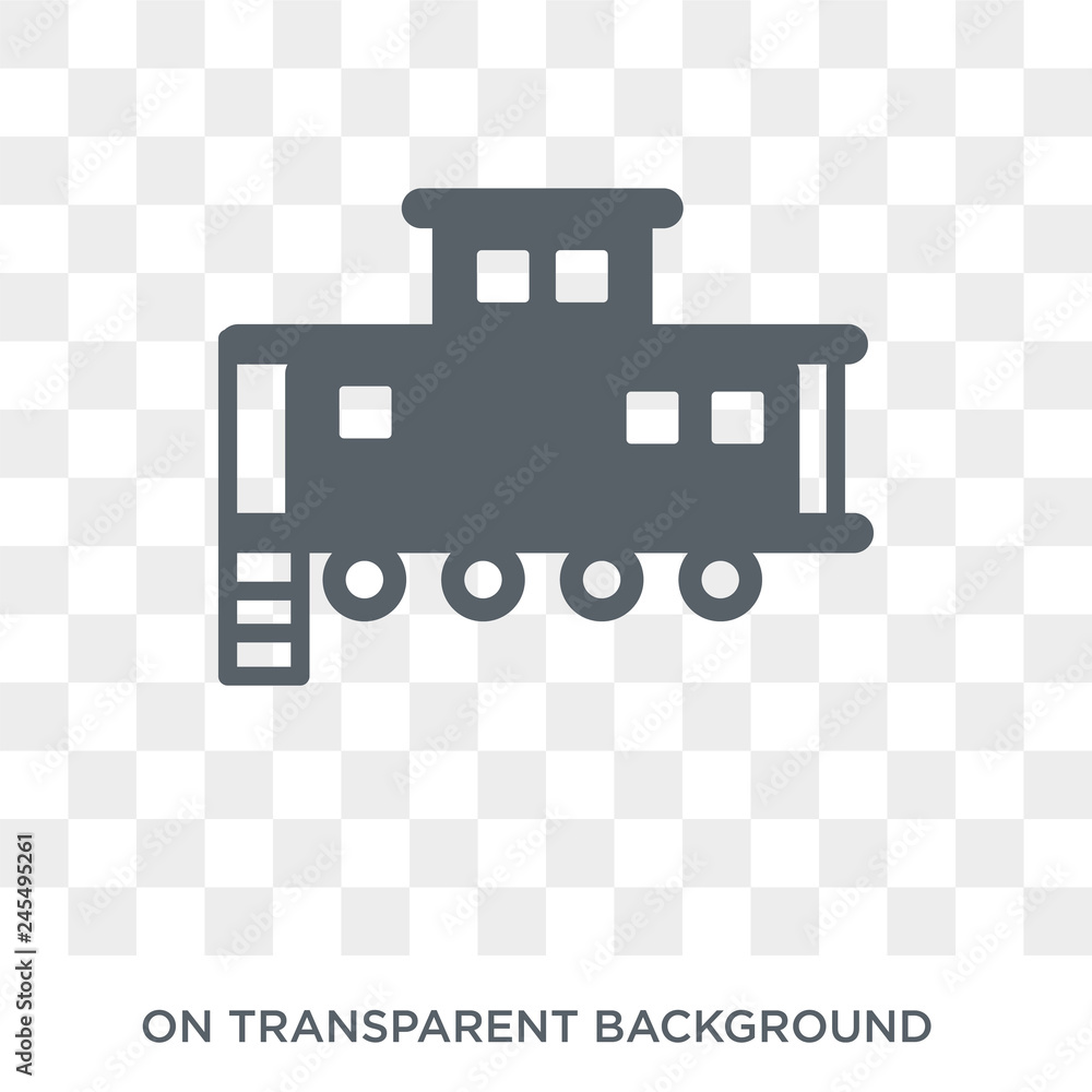 Poster caboose icon. caboose design concept from transportation collection. simple element vector illustrat