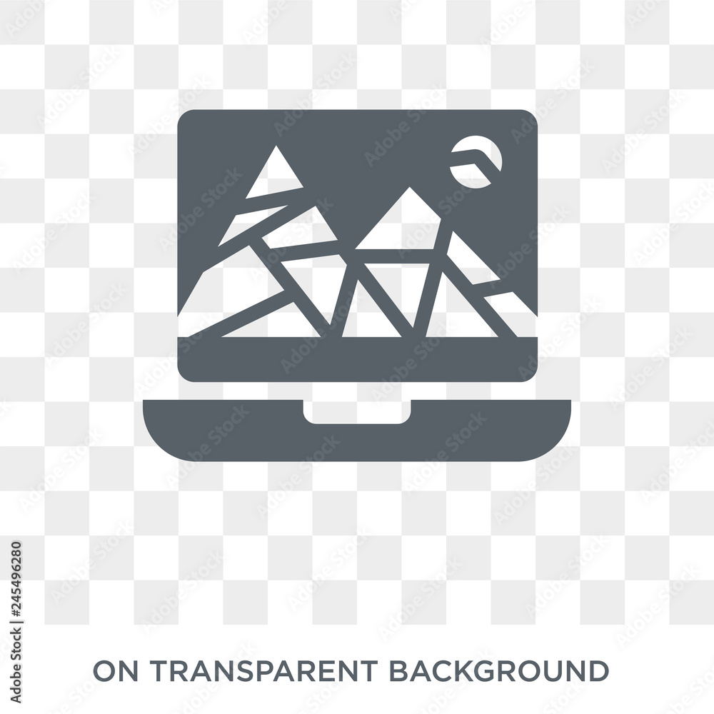Poster vector images icon. trendy flat vector vector images icon on transparent background from technology 