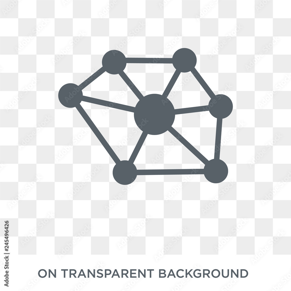 Poster social graph icon. trendy flat vector social graph icon on transparent background from technology co