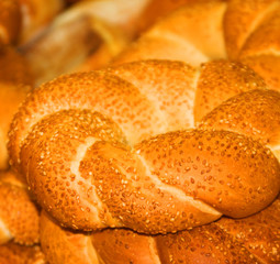 white bread in market