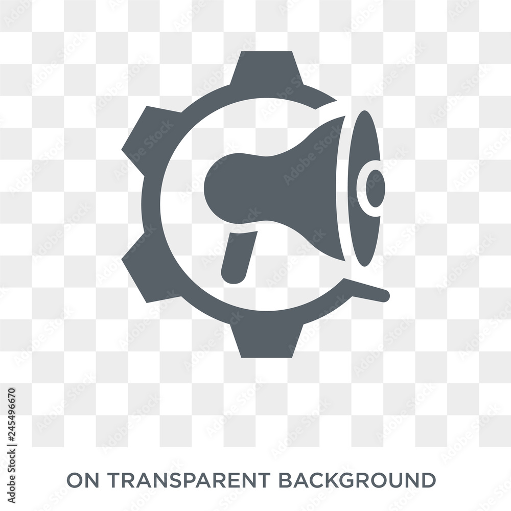 Poster marketing automation icon. trendy flat vector marketing automation icon on transparent background fr