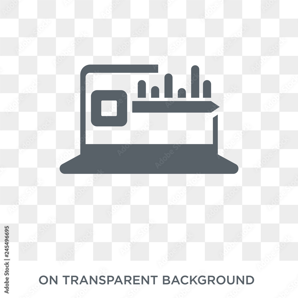 Poster keywords icon. trendy flat vector keywords icon on transparent background from technology collection