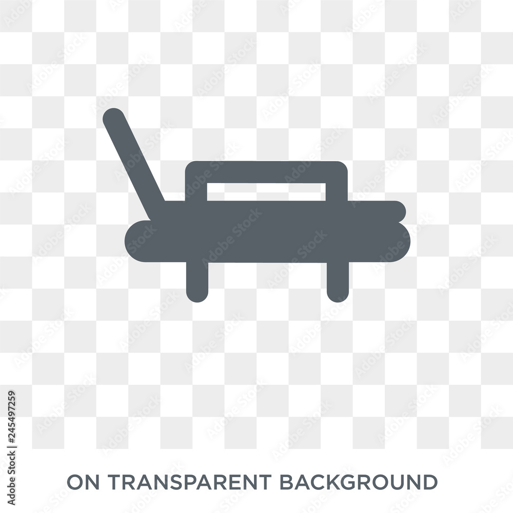 Poster sunbed icon. sunbed design concept from collection. simple element vector illustration on transparen