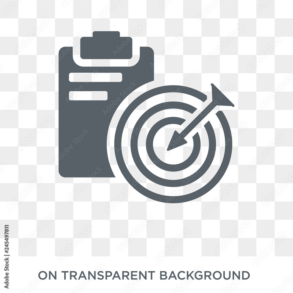 Poster target icon. target design concept from collection. simple element vector illustration on transparen