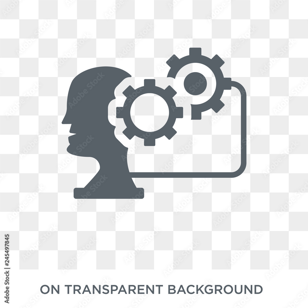 Poster strategy thought icon. strategy thought design concept from strategy 50 collection. simple element v