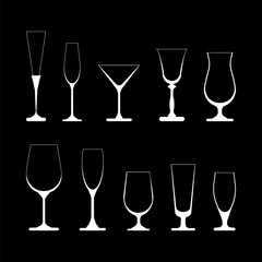 set of wine glasses