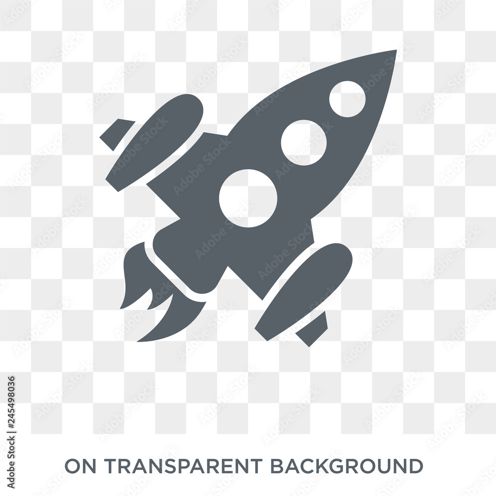 Poster rocket icon. rocket design concept from collection. simple element vector illustration on transparen