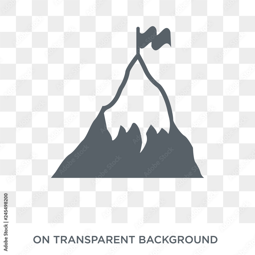 Poster peak icon. peak design concept from collection. simple element vector illustration on transparent ba