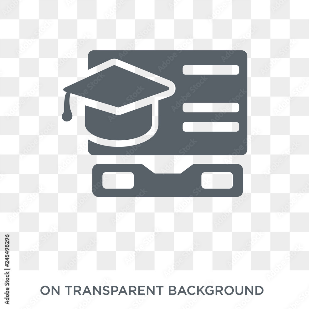 Poster mortarboard icon. mortarboard design concept from collection. simple element vector illustration on 