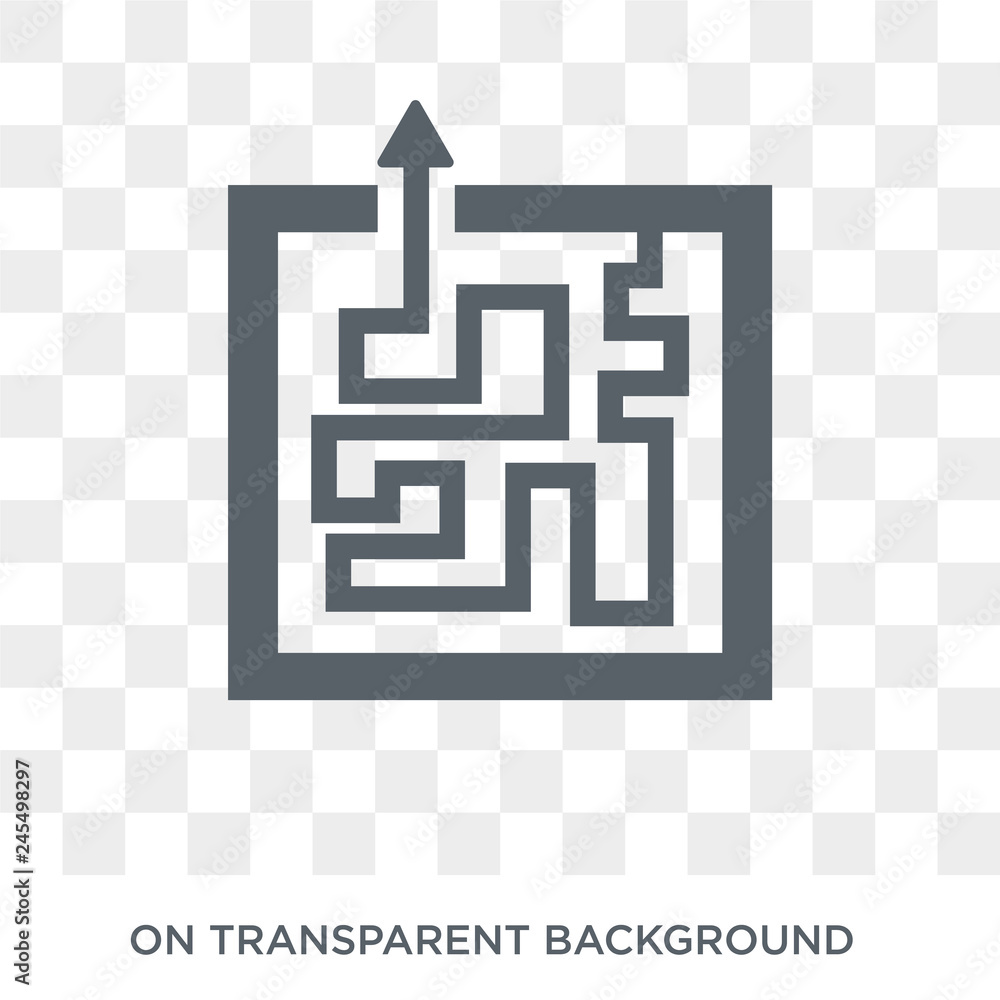 Poster maze icon. maze design concept from collection. simple element vector illustration on transparent ba