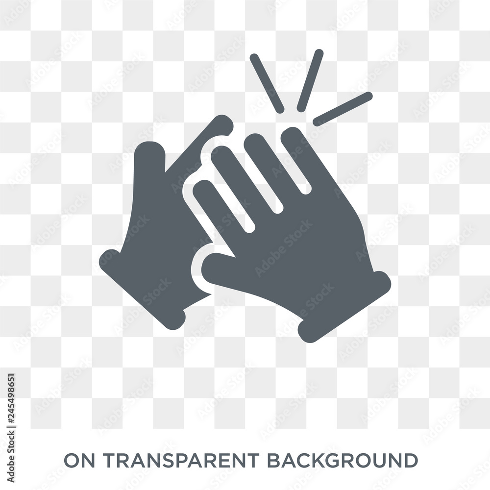 Poster clap icon. clap design concept from success collection. simple element vector illustration on transp