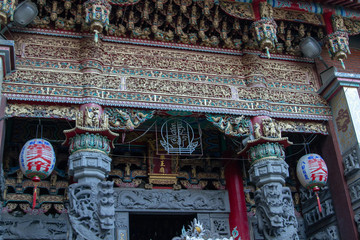 Obraz premium the pillar of Taiwanese temple