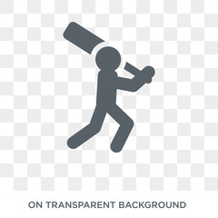 Cricket icon. Trendy flat vector Cricket icon on transparent background from sport collection. High quality filled Cricket symbol use for web and mobile