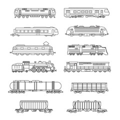Vector isolated trains and railcars set