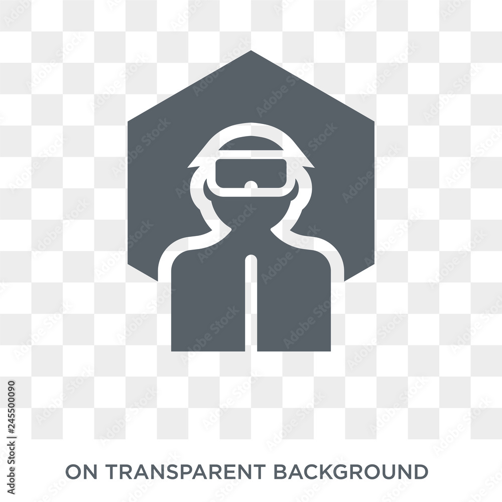 Aufkleber vr technology icon. trendy flat vector vr technology icon on transparent background from smart home 