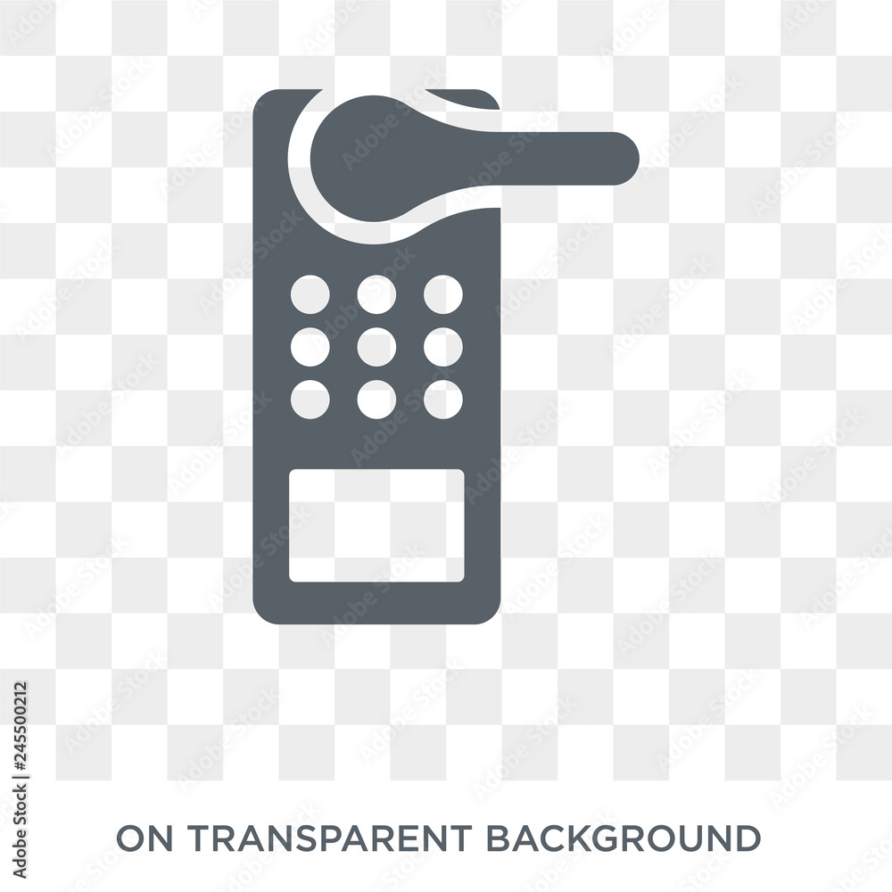 Poster smart lock icon. trendy flat vector smart lock icon on transparent background from smart home collec