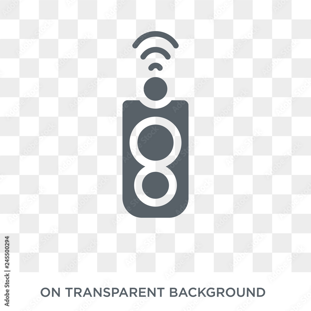 Poster remote vehicle icon. trendy flat vector remote vehicle icon on transparent background from smart hom
