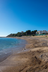 The ampolla beach on the coast of Tarragona