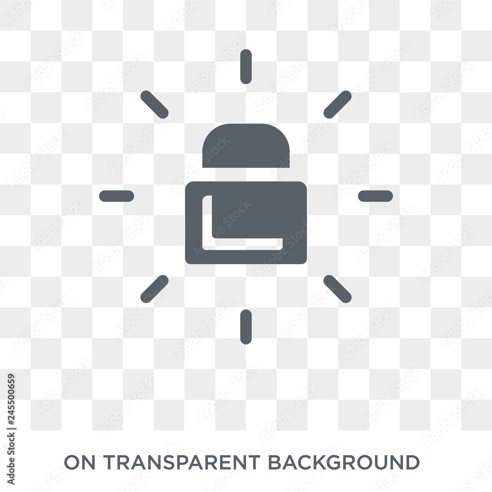 Poster alarm system icon. trendy flat vector alarm system icon on transparent background from smart home co