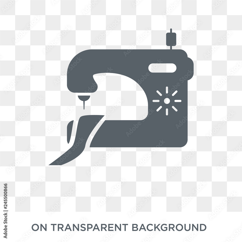 Poster tailoring machine icon. tailoring machine design concept from sew collection. simple element vector 