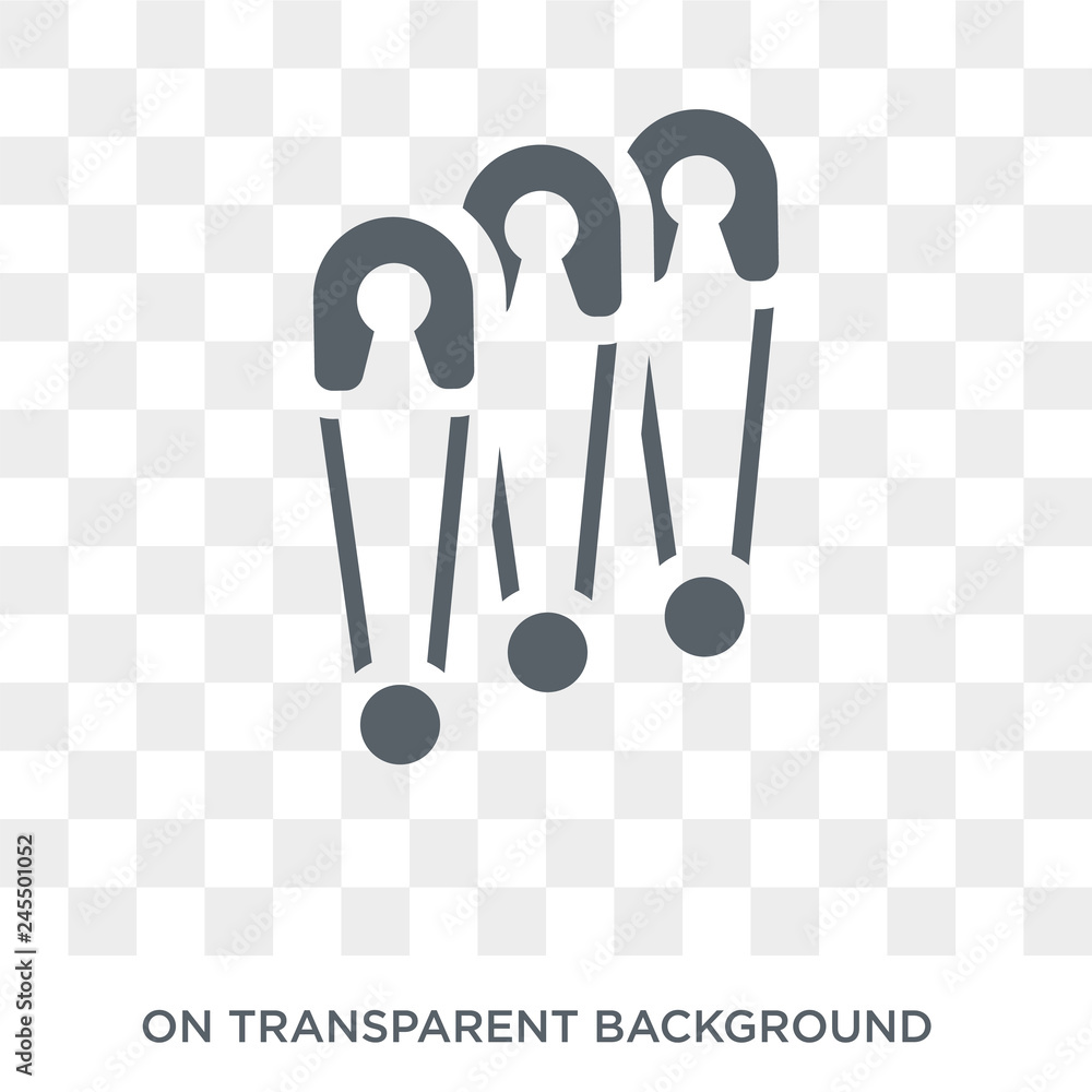 Poster set of pins icon. set of pins design concept from sew collection. simple element vector illustration