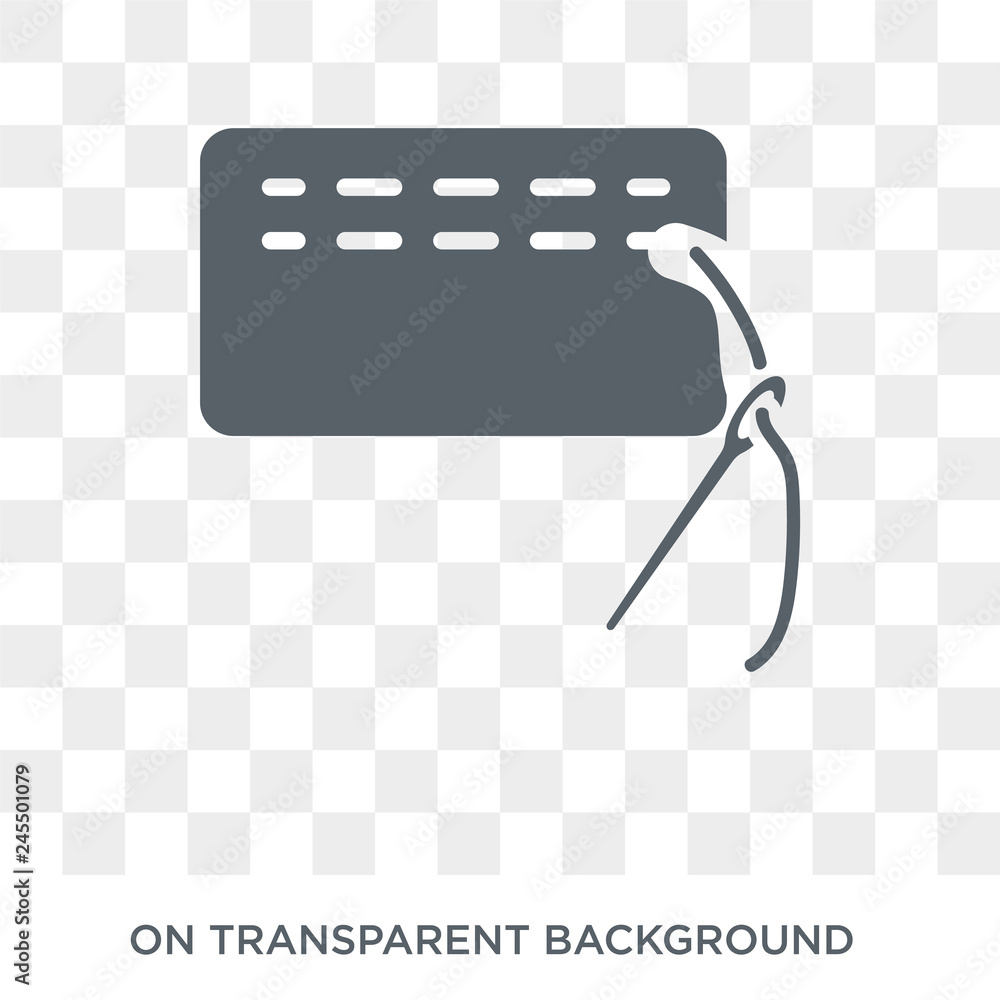 Poster running stitch icon. running stitch design concept from sew collection. simple element vector illust
