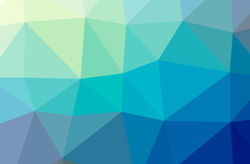 Illustration of abstract Blue And Green horizontal low poly background. Beautiful polygon design pattern.