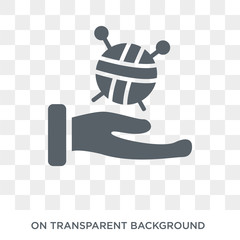 hand craft icon. hand craft design concept from Sew collection. Simple element vector illustration on transparent background.