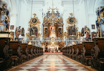 Beautiful baroque church in Austria - obrazy, fototapety, plakaty
