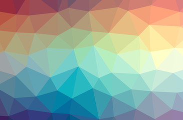 Illustration of abstract Blue And Yellow horizontal low poly background. Beautiful polygon design pattern.