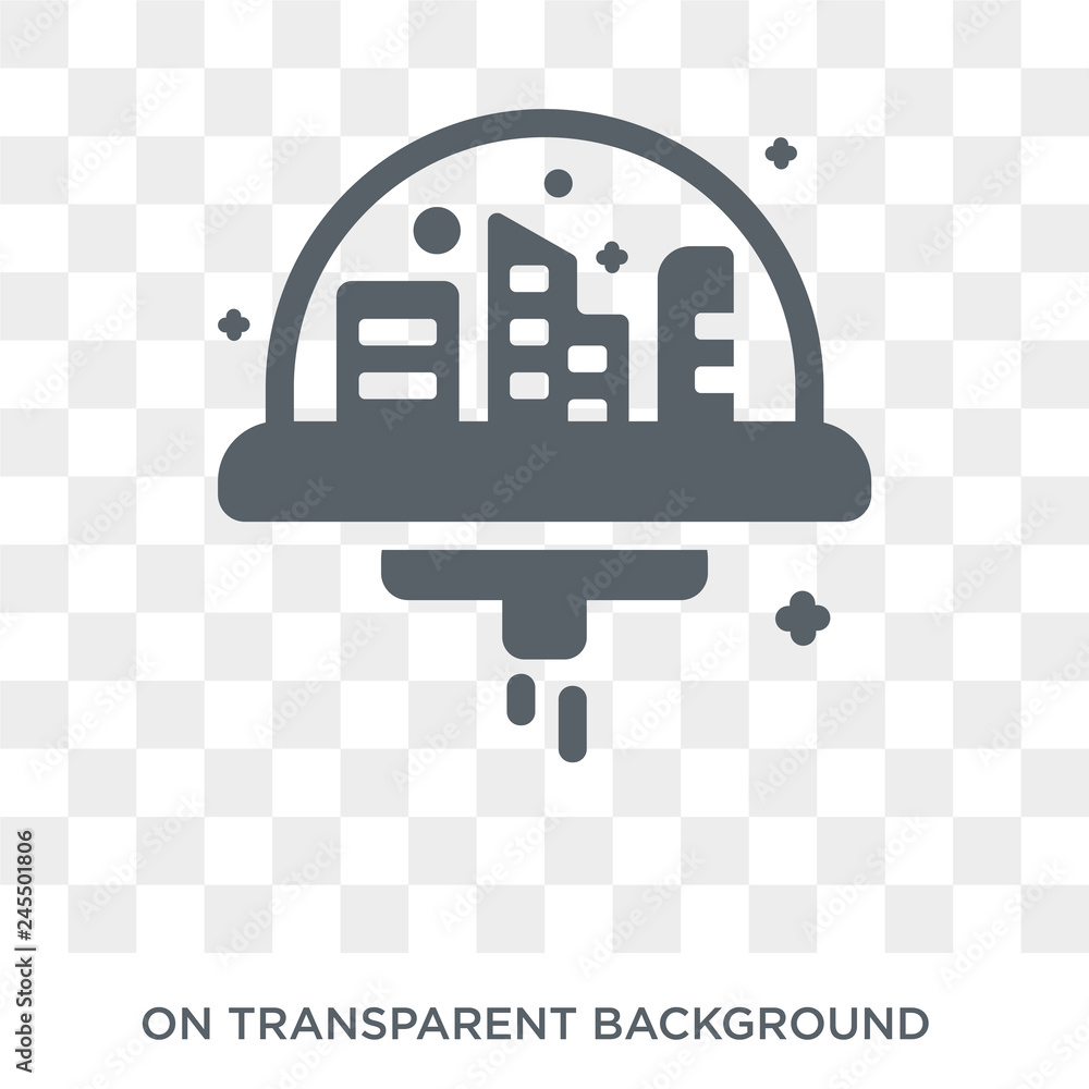 Poster space colony icon. space colony design concept from astronomy collection. simple element vector illu