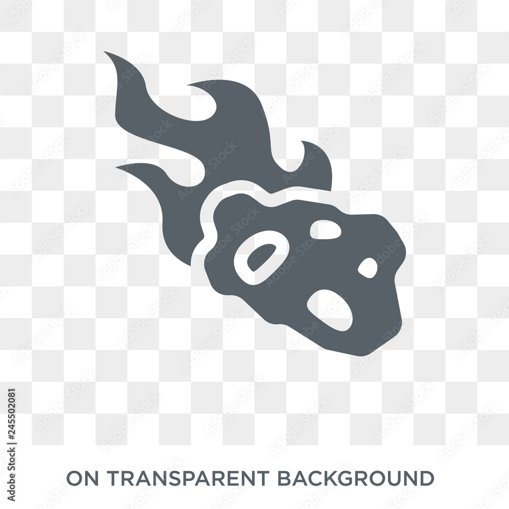 Poster meteorite icon. meteorite design concept from astronomy collection. simple element vector illustrati