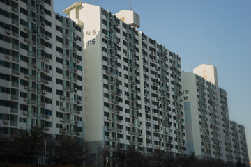 Naklejka premium Seoul apartments