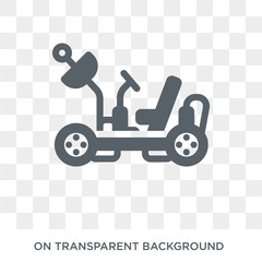 Moon rover icon. Moon rover design concept from Astronomy collection. Simple element vector illustration on transparent background.