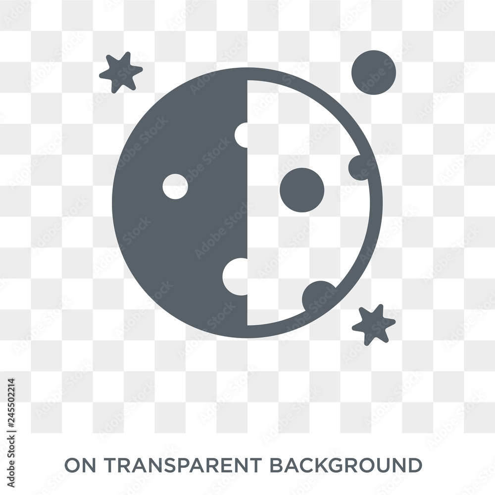 Poster half moon icon. half moon design concept from astronomy collection. simple element vector illustrati