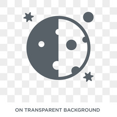 Half moon icon. Half moon design concept from Astronomy collection. Simple element vector illustration on transparent background.