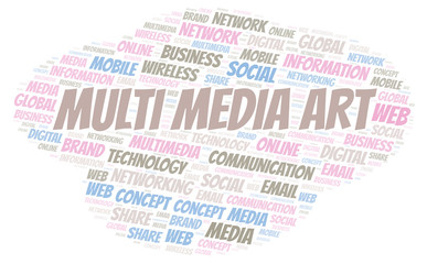 Fototapeta premium Multi Media Art word cloud.
