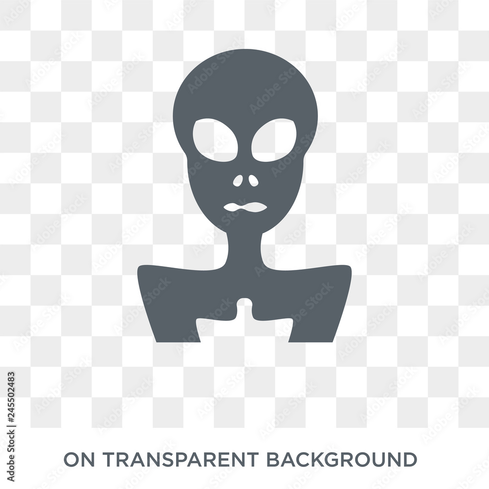 Poster alien icon. alien design concept from astronomy collection. simple element vector illustration on tr